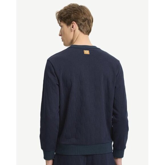 K-SWISS Men's All-Over Patterned Sweatshirt Size L In Navy - Picture 2 of 11